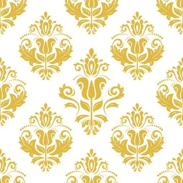 Classic Seamless Vector Fine Pattern With Arabesques イラスト素材