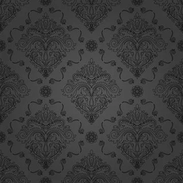 Classic Seamless Vector Fine Pattern With Arabesques Stock Illustration