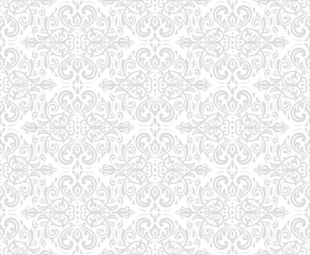 Classic Seamless Vector Fine Pattern With Arabesques Stock Illustration