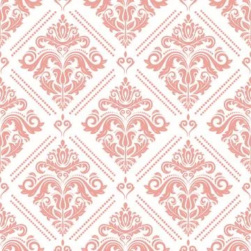 Classic Seamless Vector Fine Pattern With Arabesques Stock Illustration