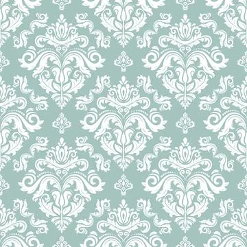 Classic Seamless Vector Fine Pattern With Arabesques Illustrazione stock