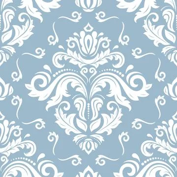 Classic Seamless Vector Fine Pattern With Arabesques Stock Illustration