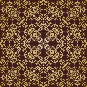 Classic Seamless Vector Fine Pattern With Arabesques Illustrazione stock