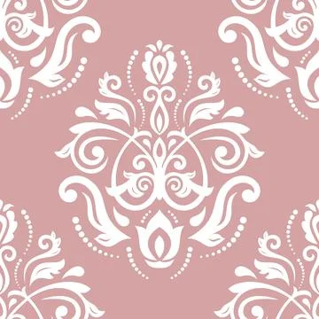 Classic Seamless Vector Fine Pattern With Arabesques Illustrazione stock