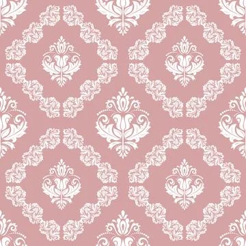 Classic Seamless Vector Fine Pattern With Arabesques Stock Illustration