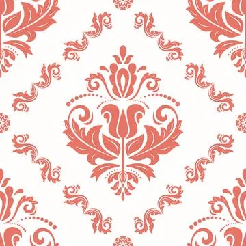 Classic Seamless Vector Fine Pattern With Arabesques Stock Illustration