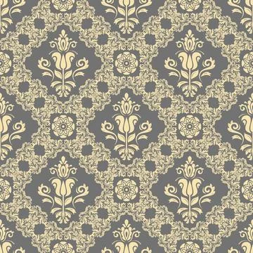 Classic Seamless Vector Fine Pattern With Arabesques イラスト素材