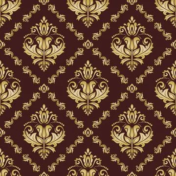 Classic Seamless Vector Fine Pattern With Arabesques イラスト素材