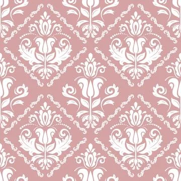 Classic Seamless Vector Fine Pattern With Arabesques Stockillustratie