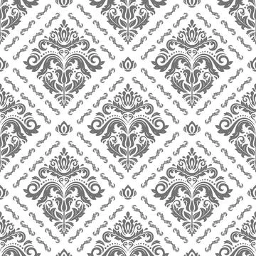 Classic Seamless Vector Fine Pattern With Arabesques Illustrazione stock