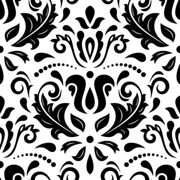 Classic Seamless Vector Fine Pattern With Arabesques Illustrazione stock