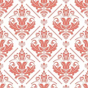 Classic Seamless Vector Fine Pattern With Arabesques Stock Illustration