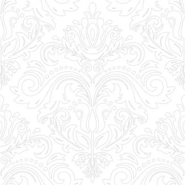 Classic Seamless Vector Fine Pattern With Arabesques Illustrazione stock