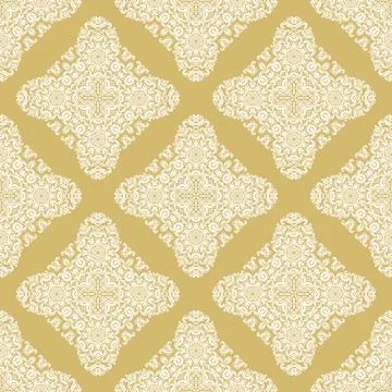 Classic Seamless Vector Fine Pattern With Arabesques Stockillustratie