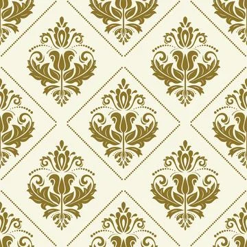 Classic Seamless Vector Fine Pattern With Arabesques Stockillustratie