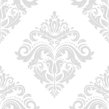 Classic Seamless Vector Fine Pattern With Arabesques イラスト素材