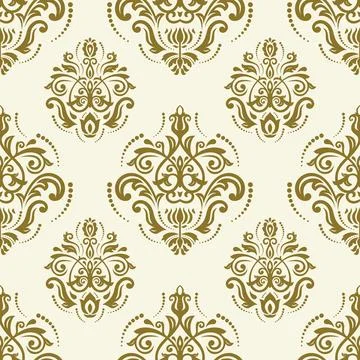 Classic Seamless Vector Fine Pattern With Arabesques Illustrazione stock