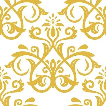 Classic Seamless Vector Fine Pattern With Arabesques Stockillustratie