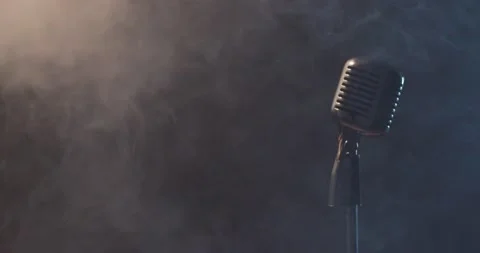A classic shinny microphone Video stock 146878575