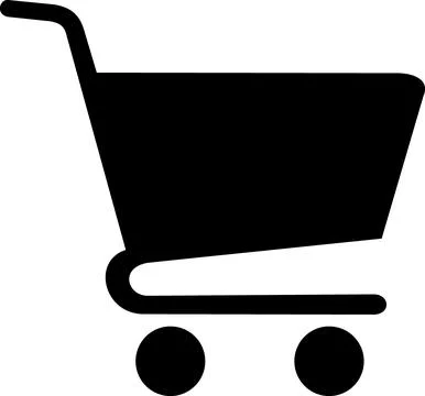 Classic shopping cart ecommerce interface icon Stock Illustration