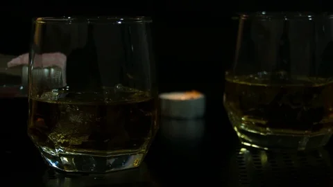 Classic Shot between two Glasses Stock Footage 83567504