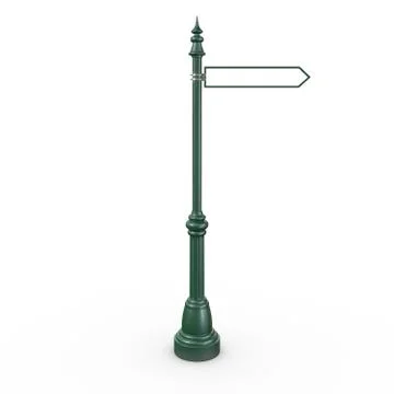 Classic sign post and one sign Stock Illustration