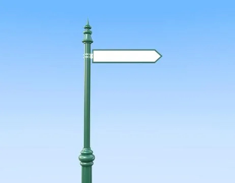 Classic sign post and one sign sky Stock Illustration