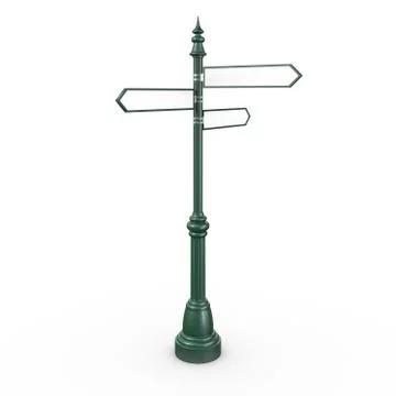 Classic sign post and three signs Stock-Illustration
