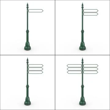 Classic sign posts collection Stock Illustration