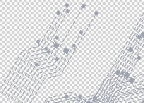 Classic silver technology circuit pattern transparent PNG Stock Photos