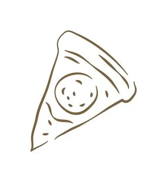 A Classic Slice Of Pepperoni Pizza With Melted Cheese Vector Illustration Stock Illustration