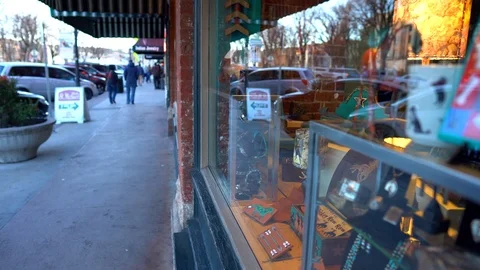 Classic small town store front Stock Footage 89923219