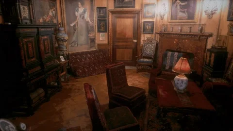 Classic smoking cigar room Stock-Footage 138939331