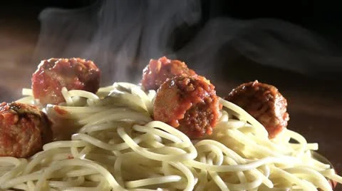 Classic Spaghetti and Meatballs Video stock 24669552