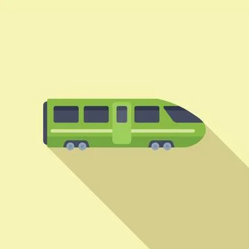 Classic speed train icon flat vector. Modern locomotive Stock Illustration
