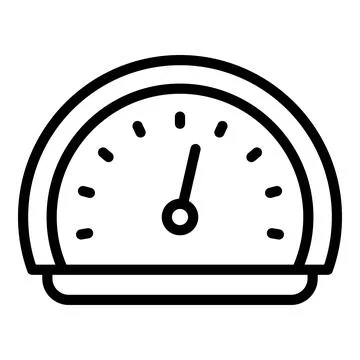 Classic speedometer icon outline vector. Car dashboard Illustrazione stock
