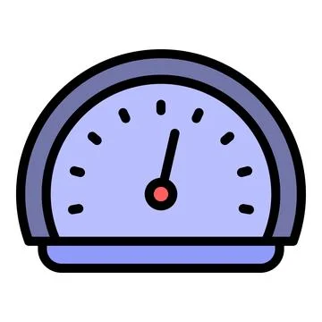 Classic speedometer icon vector flat Illustrazione stock