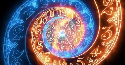 The classic spiral fire. 3D rendering Illustrazione stock