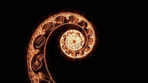 The classic spiral fire dial is endless. 3D rendering Stock Footage 165270650