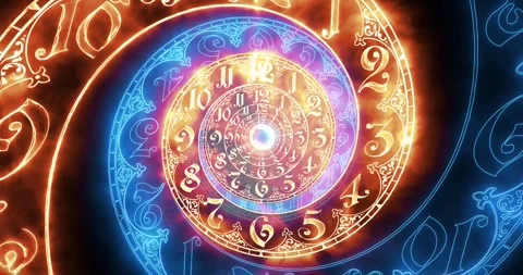 The classic spiral fire dial is endless. 3D rendering. 2 colors Stock Footage 274340112
