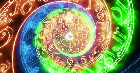 The classic spiral fire dial is endless. 3 colors. 3D rendering Stock Footage 274341303