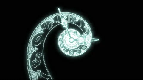 Classic spiral with ghost effect dial endlessly moving towards the camera.3D Stock Footage 165269902