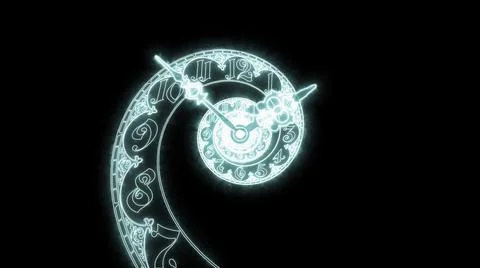 Classic spiral with ghost effect dial endlessly moving towards the camera.3D Stock Illustration