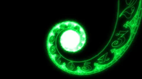 The classic spiral with ghost effect dial is endless. 3D rendering Stock-Illustration