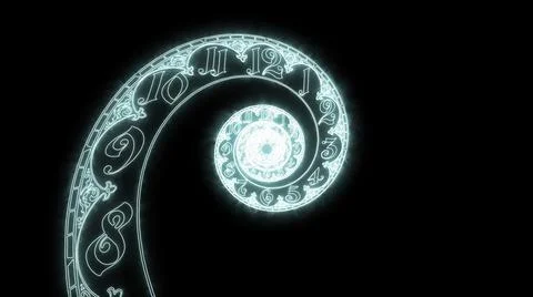 The classic spiral with ghost effect dial is endless. 3D rendering Stock Illustration