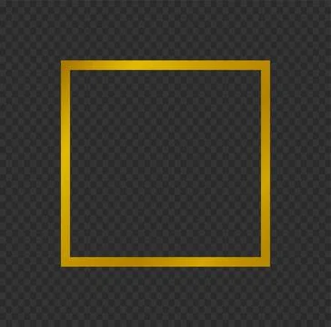 Classic Square Gold Border Frame 스톡 일러스트