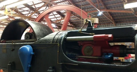 Classic Stationary Engine Stock Footage 97987130