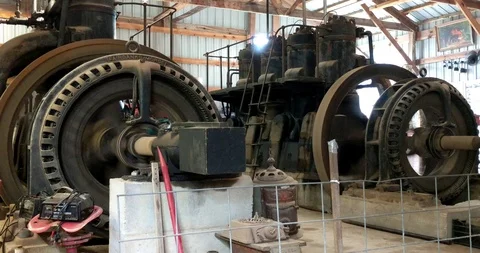 Classic Stationary Engine Stock Footage 97987131