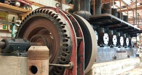 Classic Stationary Engine Stock Footage 97987263