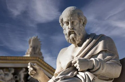 Classic statue of Plato Stock Photos